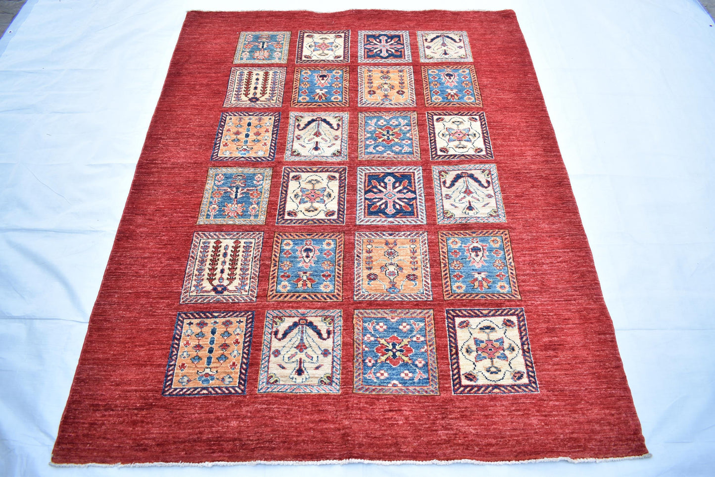 5x7 Top Quality Chobi Hand knotted Afghan Turkmen Rug, Wool Hand woven Rug, Modern Flooring Rug, Decor Rug, Living Room Rug