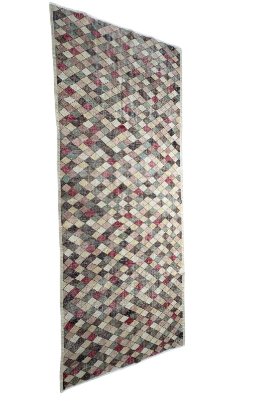 (4.6x11.5 ft) π§΅ Mixed Pattern Anatolian Runner Rug | Handwoven Wool Hallway Carpet