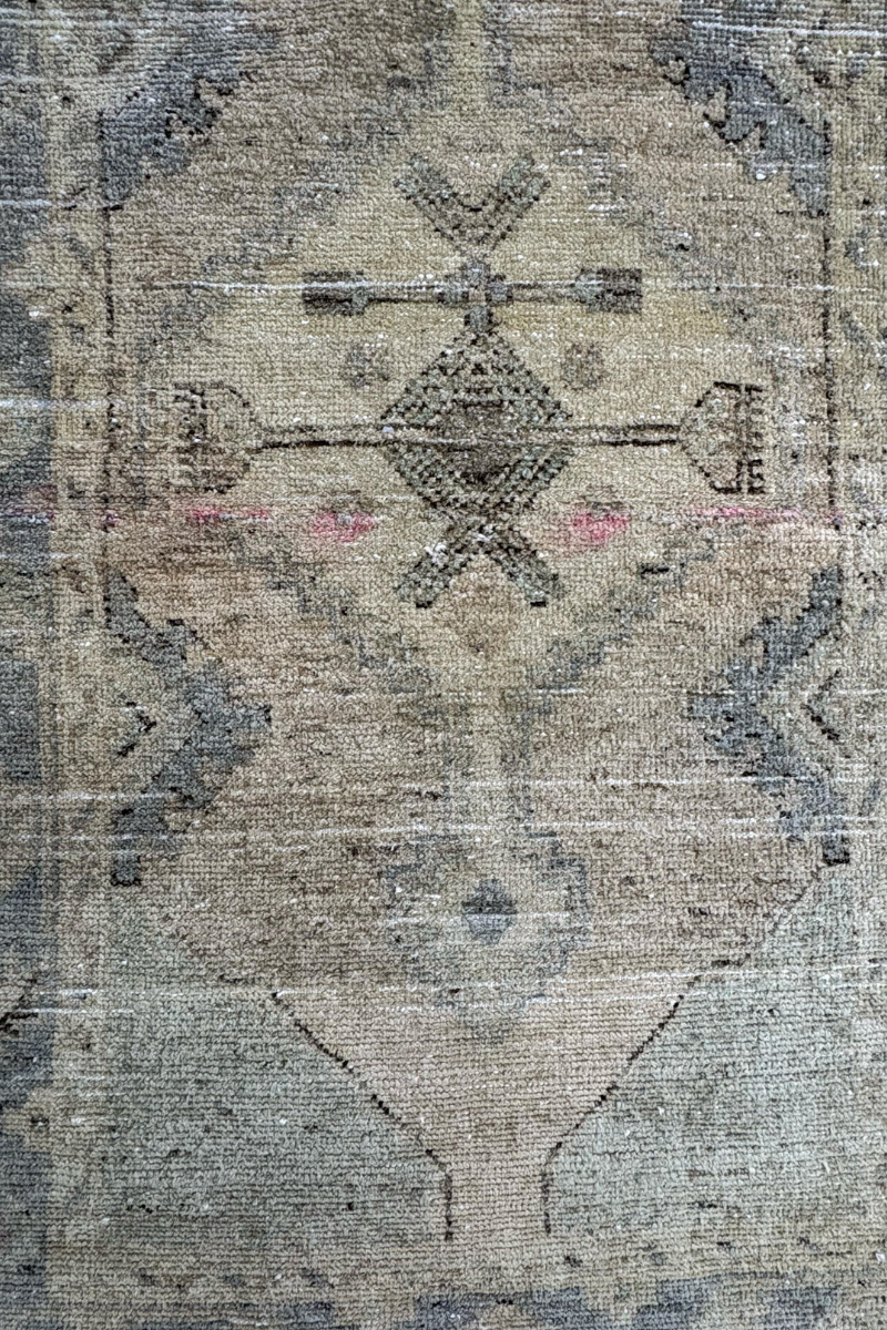 2.6x4 ft 🧵 Beige Anatolian Runner Rug | Handwoven Wool Hallway Carpet