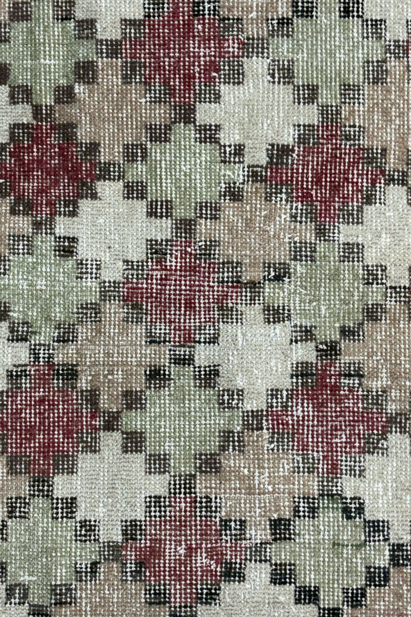 3x5.9 ft 🧵 Mixed Pattern Anatolian Runner Rug | Handwoven Wool Hallway Carpet