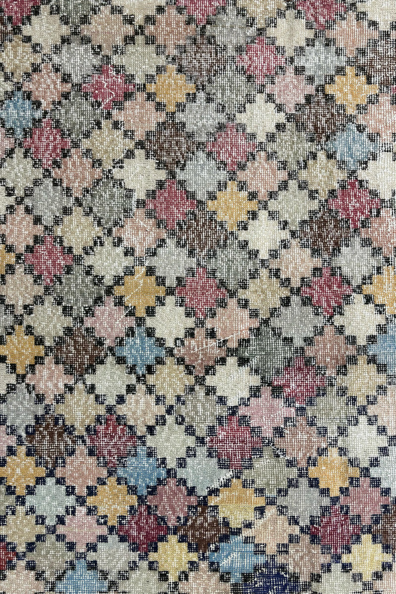 5x8.9 ft 🧵 Mixed Pattern Anatolian Rug | Handwoven Wool Carpet