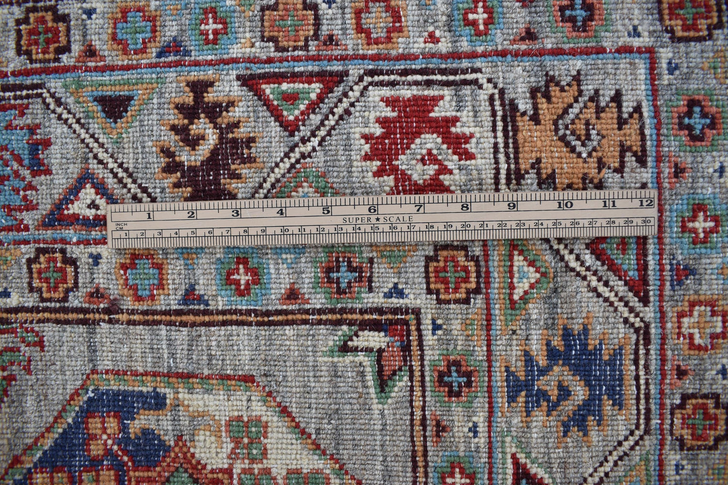 5x7 Gray Philpah Afghan Oriental Rug, Hand Knotted Wool Rug, Turkmen Area Rug, Soft Wool Rug, fine Quality Living Room/ Bedroom Rug