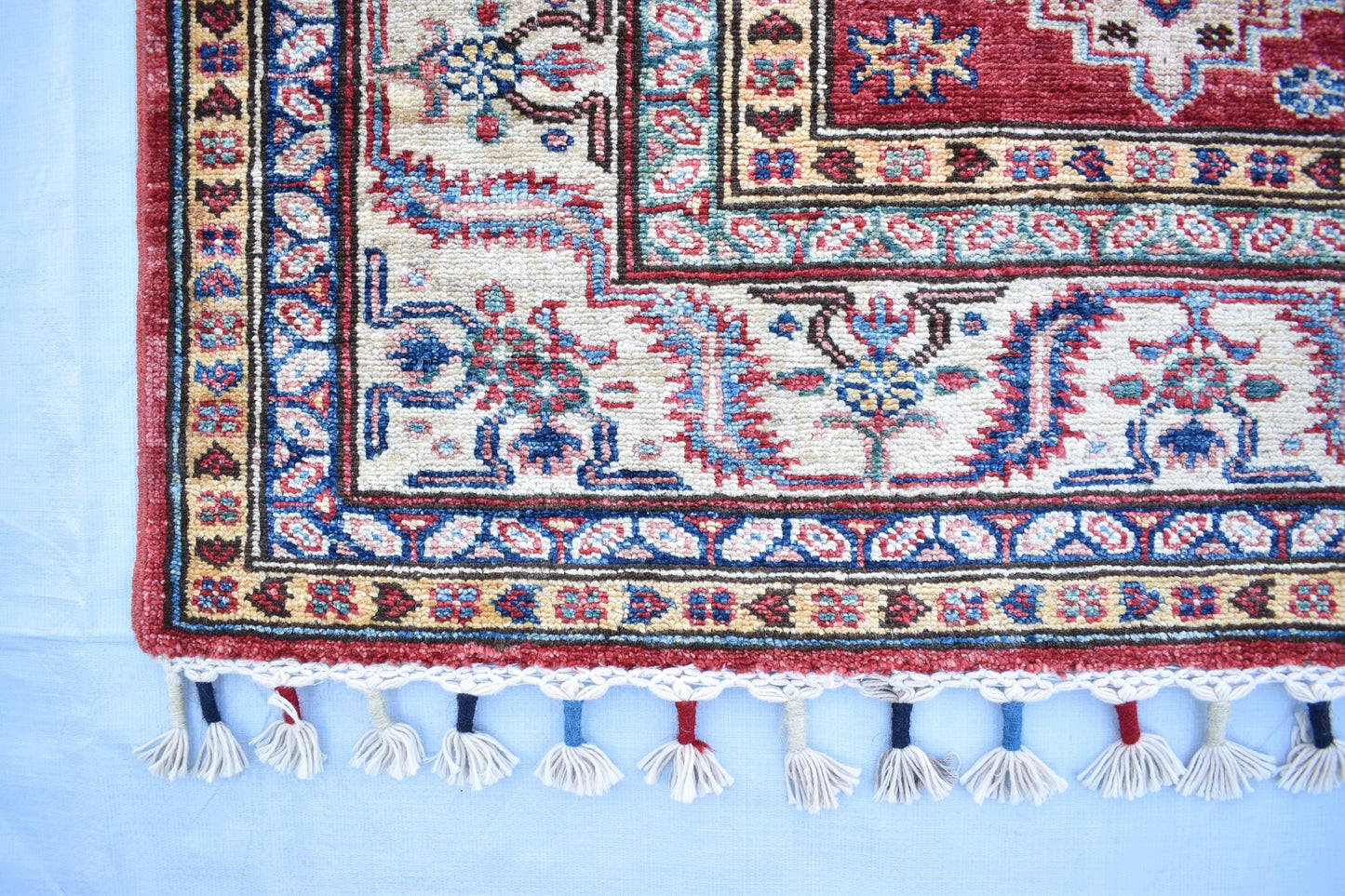 5x7 Red Kazak Oriental Rug – Wool Rug – Handmade Soft wool Rug - Hand Knotted Modern Décor Rug - Living Room Rug – Bedroom Rug