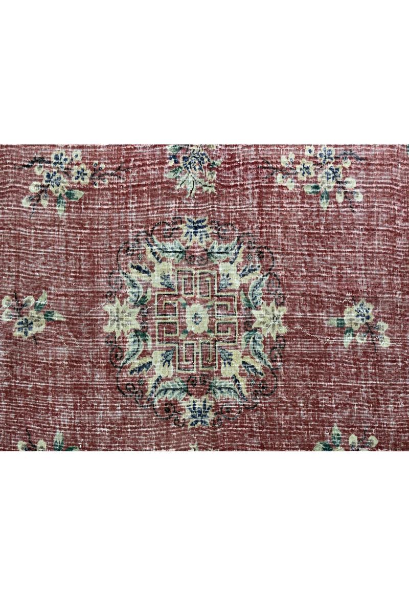 190x270 cm (6.2x8.9 ft) ๐งถ Red Anatolian Handwoven Wool Rug | Traditional Turkish Carpet