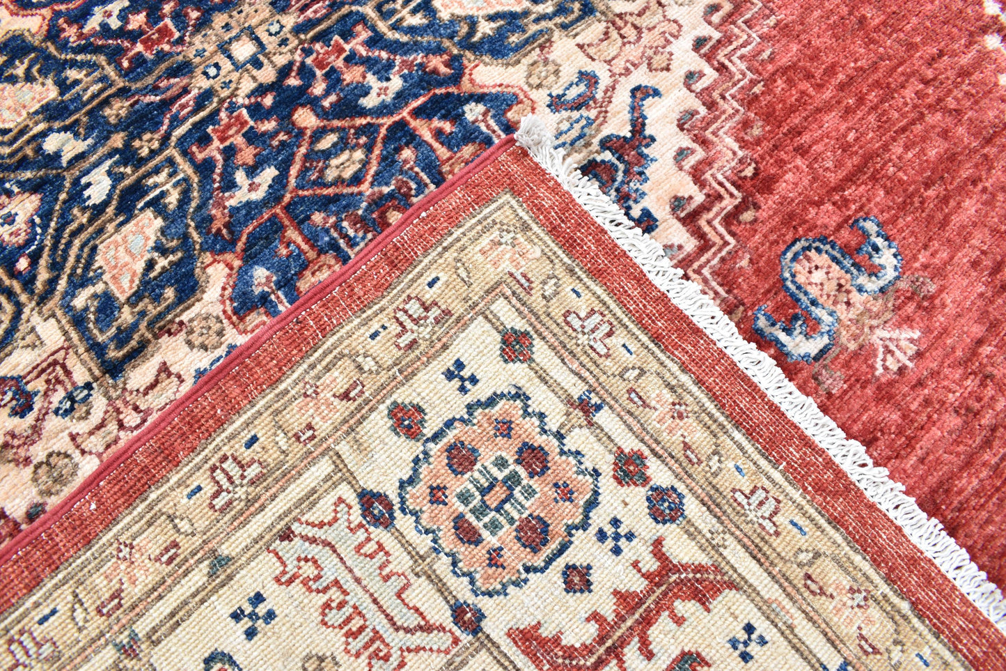 6x8 Harees Handmade Afghan Area Rug- Hand Knotted Wool Rug- Turkmen Oriental Rug- Soft Rug- Living Room Rug – Bedroom Rug