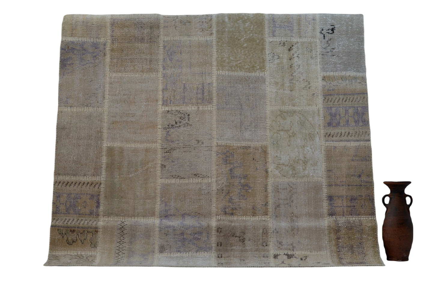 Handcrafted Patchwork Rug – Timeless Turkish Craftsmanship