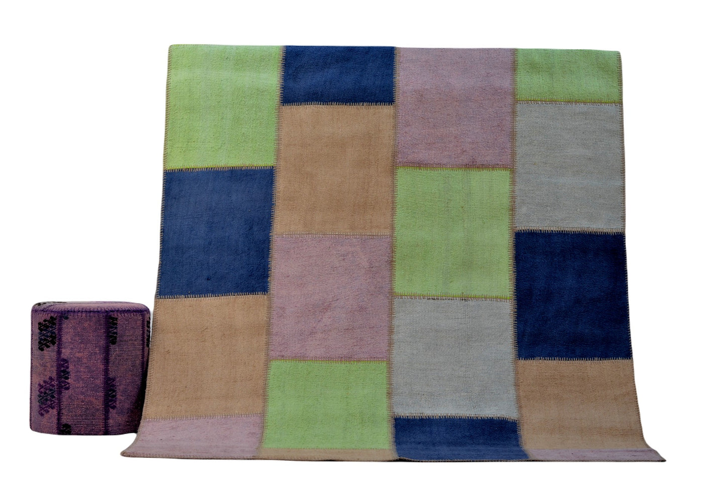 Handcrafted Patchwork Rug – Timeless Turkish Craftsmanship