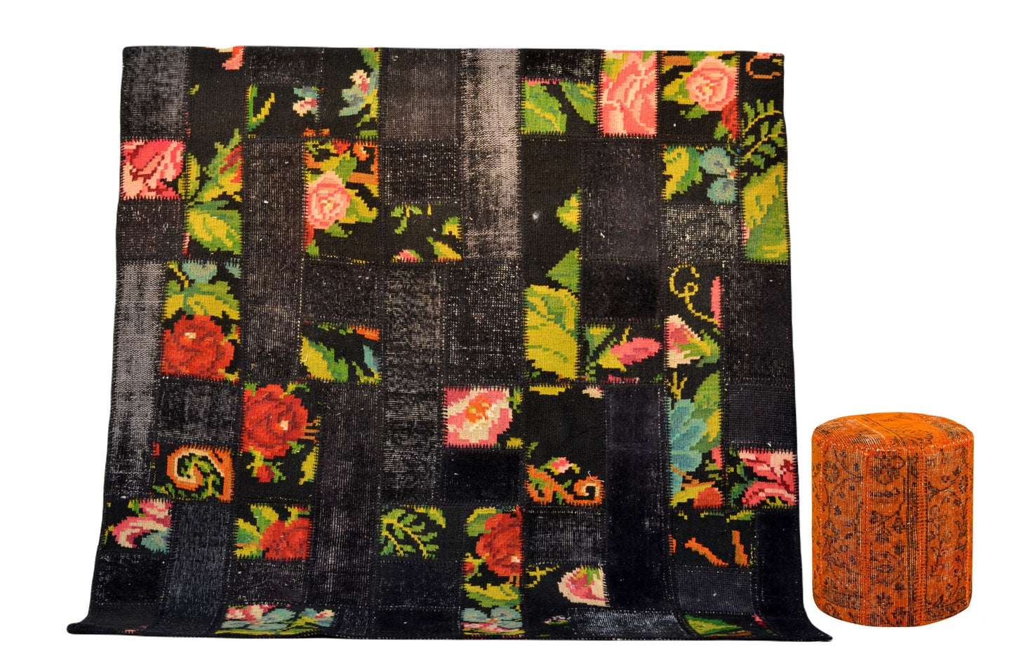 Handcrafted Patchwork Rug – Timeless Turkish Craftsmanship