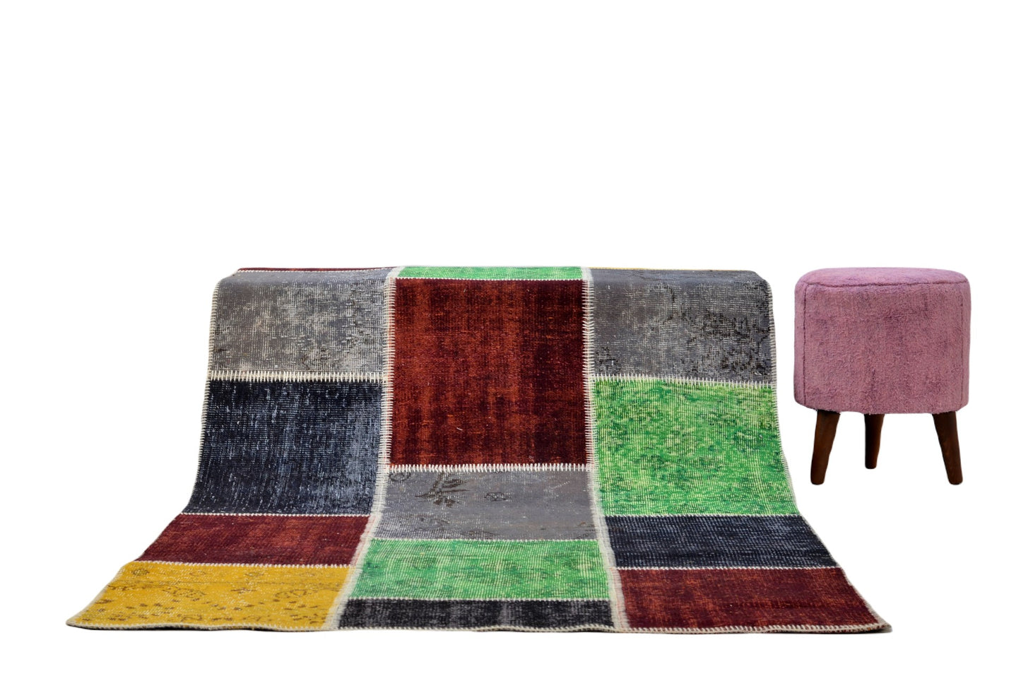 Handcrafted Patchwork Rug – Authentic Turkish Kilim Art