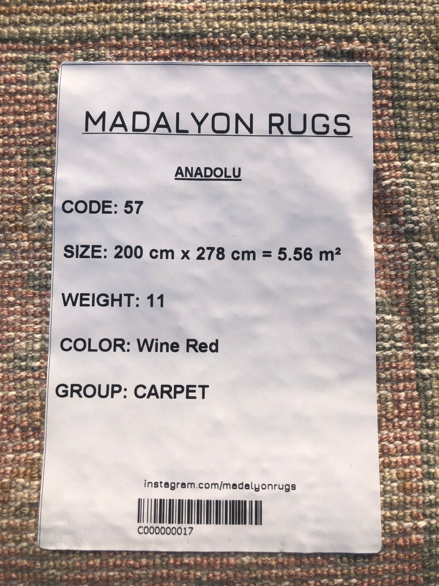 200x278 cm (6.6x9.1 ft) Anatolian Rug – Handwoven Wine Red Wool Carpet