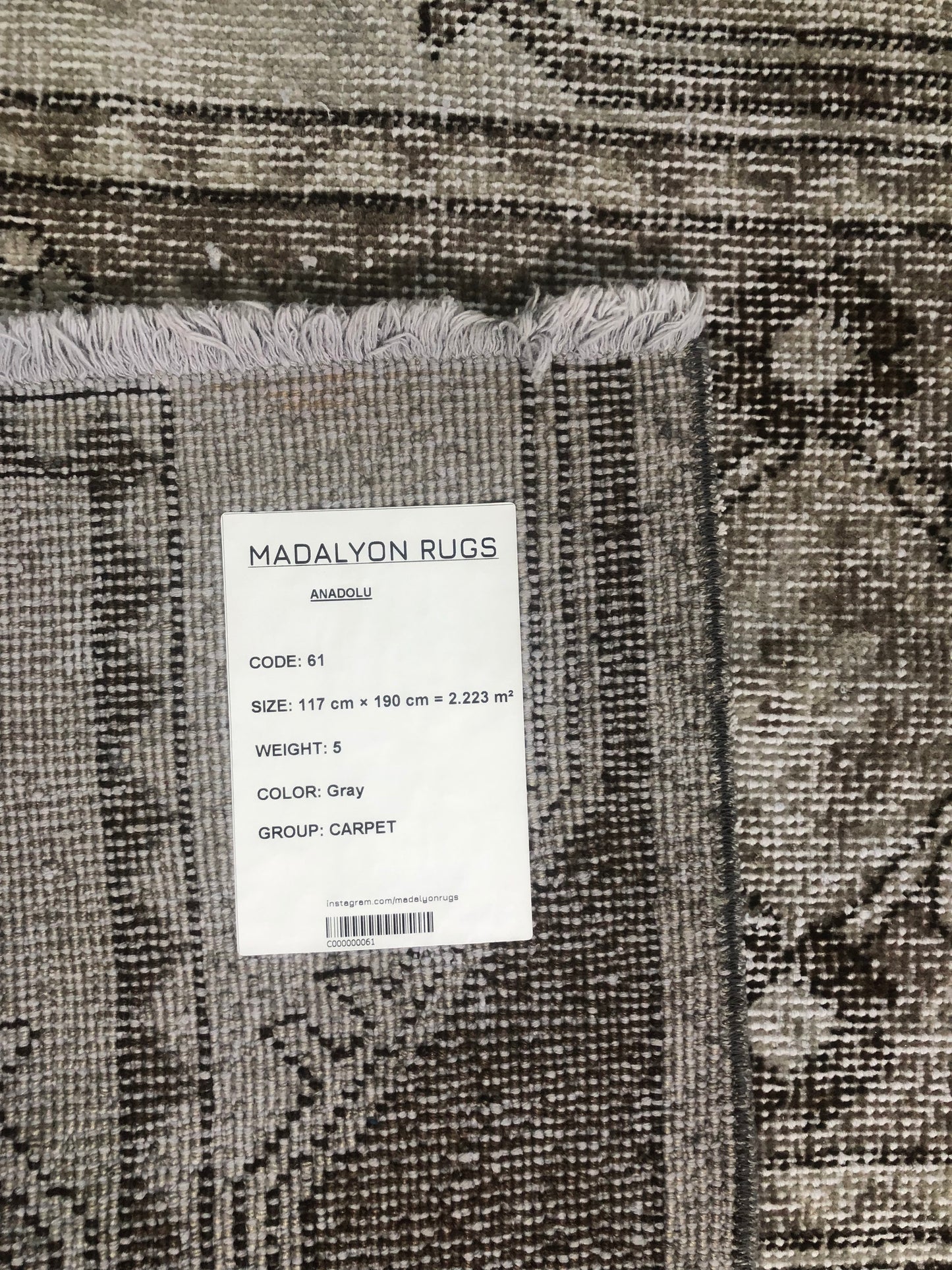 3.8x6.2 ft 🧵 Green Anatolian Rug | Handwoven Wool Carpet