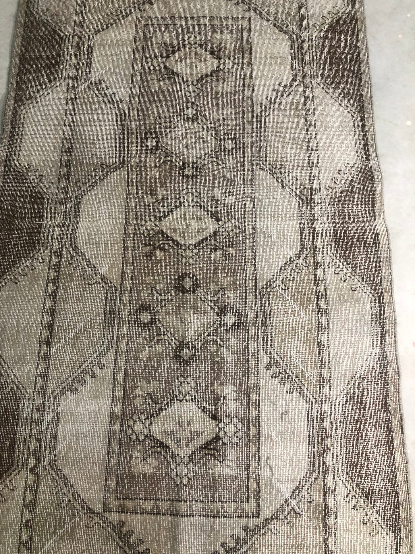 3.8x6.2 ft 🧵 Green Anatolian Rug | Handwoven Wool Carpet