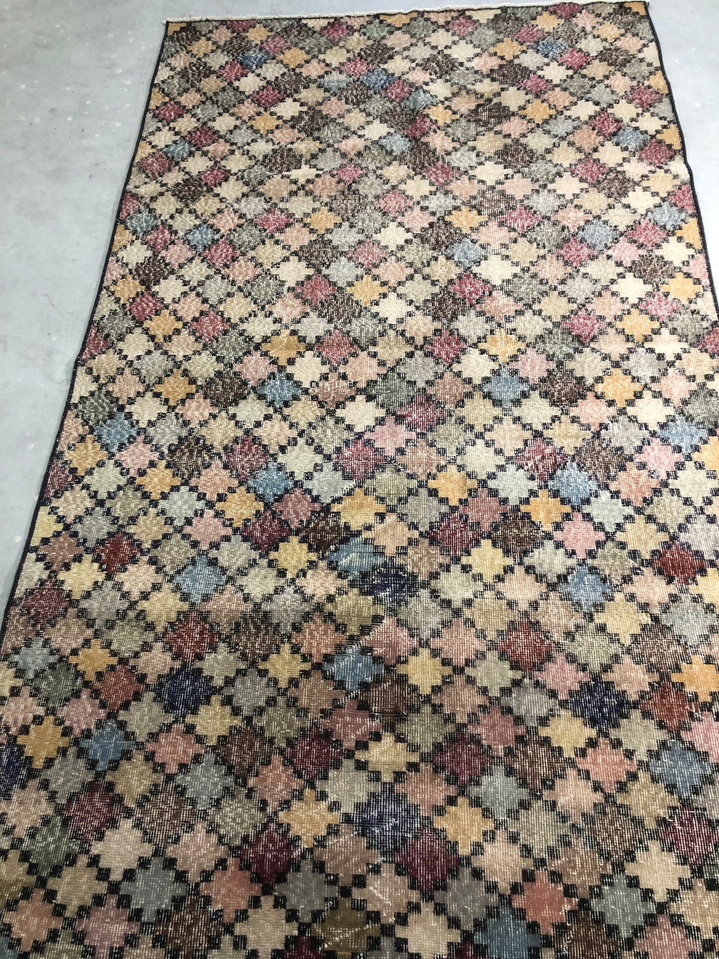 5x8.9 ft 🧵 Mixed Pattern Anatolian Rug | Handwoven Wool Carpet