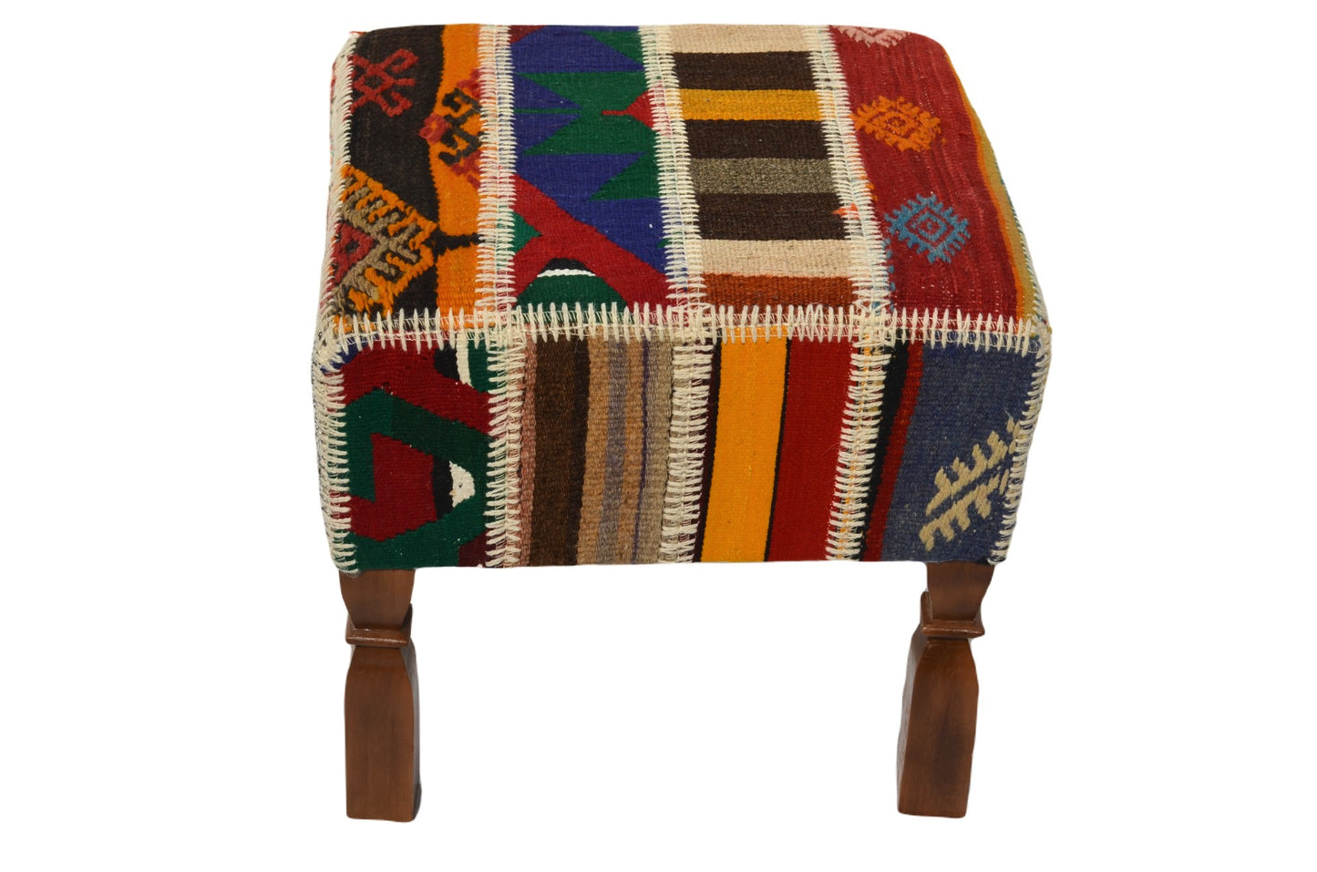 💫 Boho-Chic Pouf – Handcrafted & Versatile 41x41 cm, Decorative Ottoman for Your Home