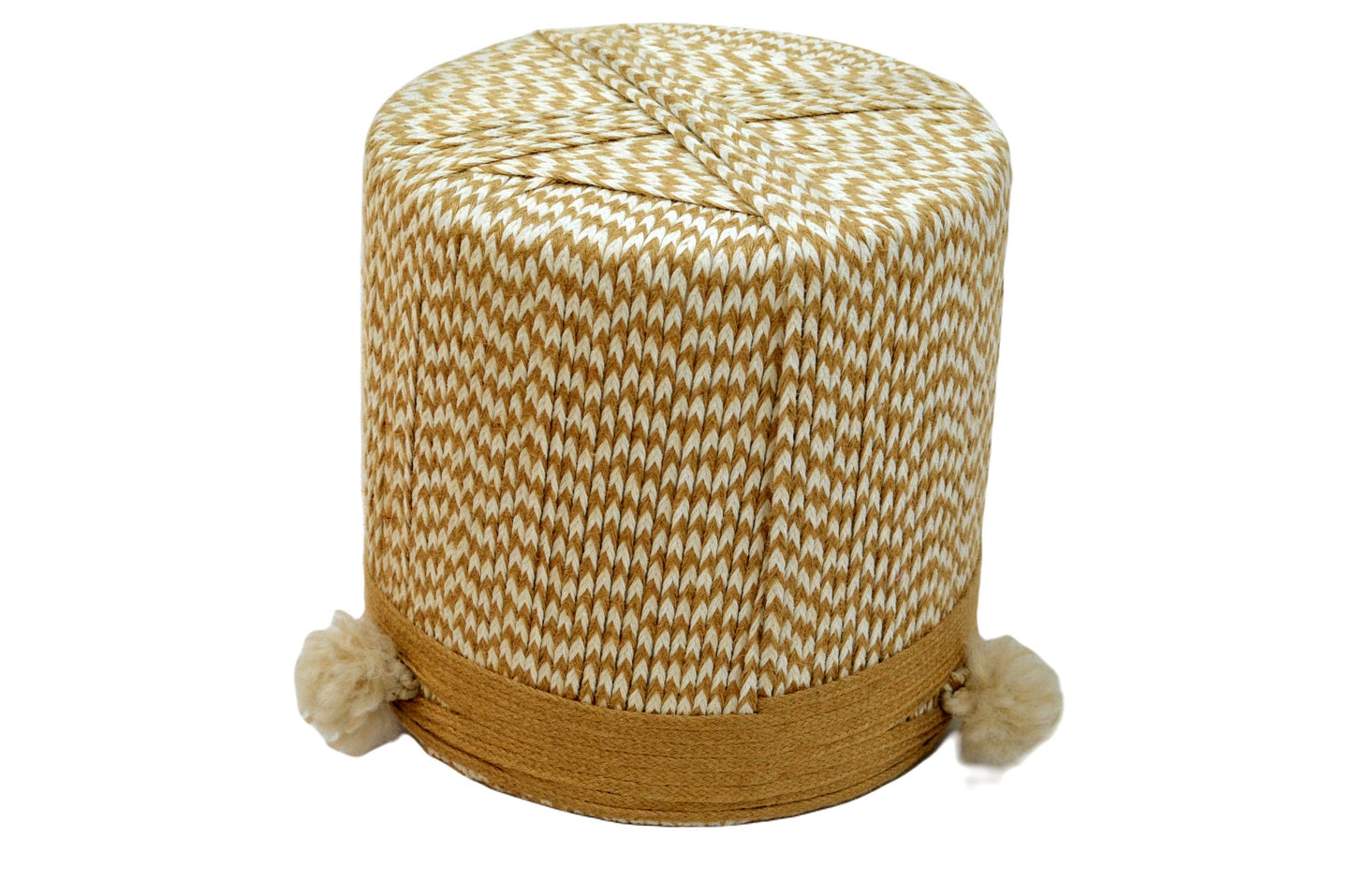 🛋️ Elegant Handwoven Pouf – Perfect for Any Room Measuring 41x41 cm, Cozy and Stylish