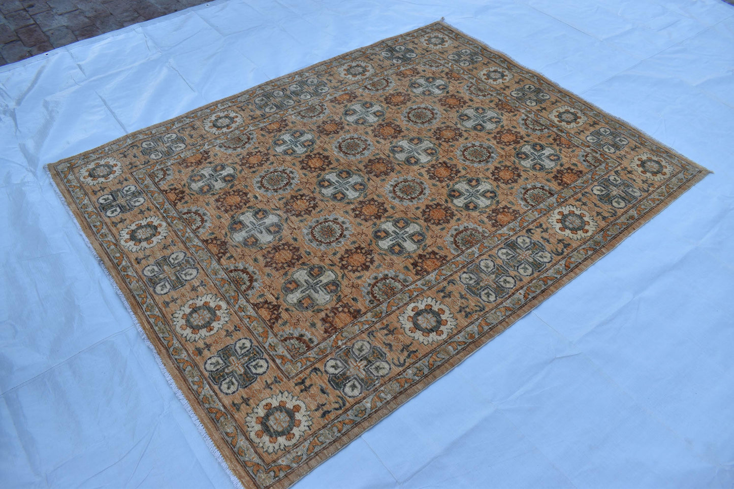 5x7 ZIGLER Rug, Top Quality Hand Woven Wool Afghan Rug, CHOBI Rug, Handmade Turkmen Rug, Modern Wool Rug, Living Room Rug