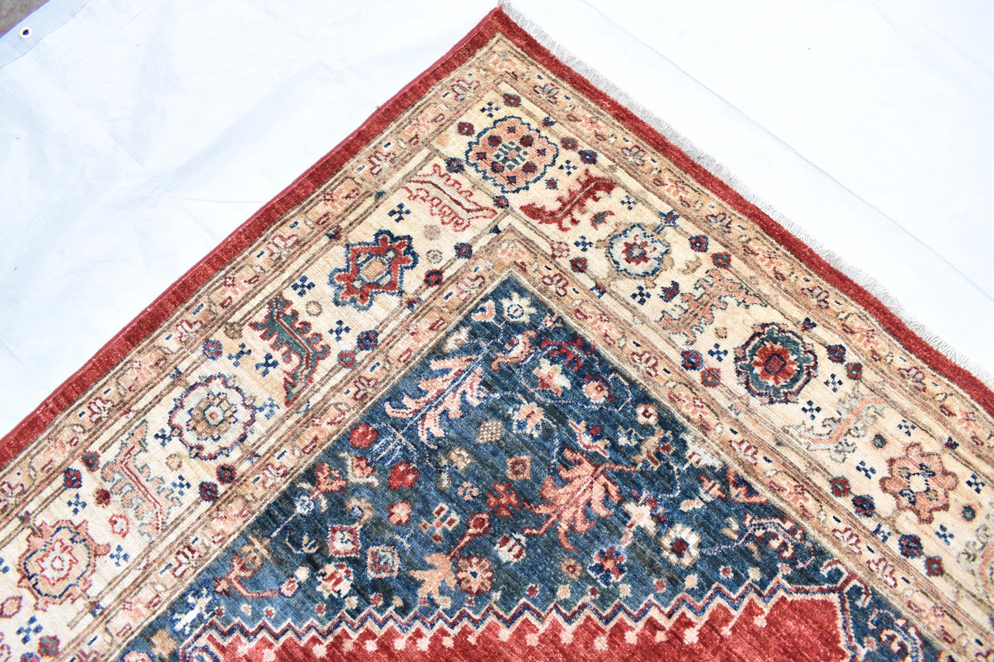 6x8 Harees Handmade Afghan Area Rug- Hand Knotted Wool Rug- Turkmen Oriental Rug- Soft Rug- Living Room Rug – Bedroom Rug