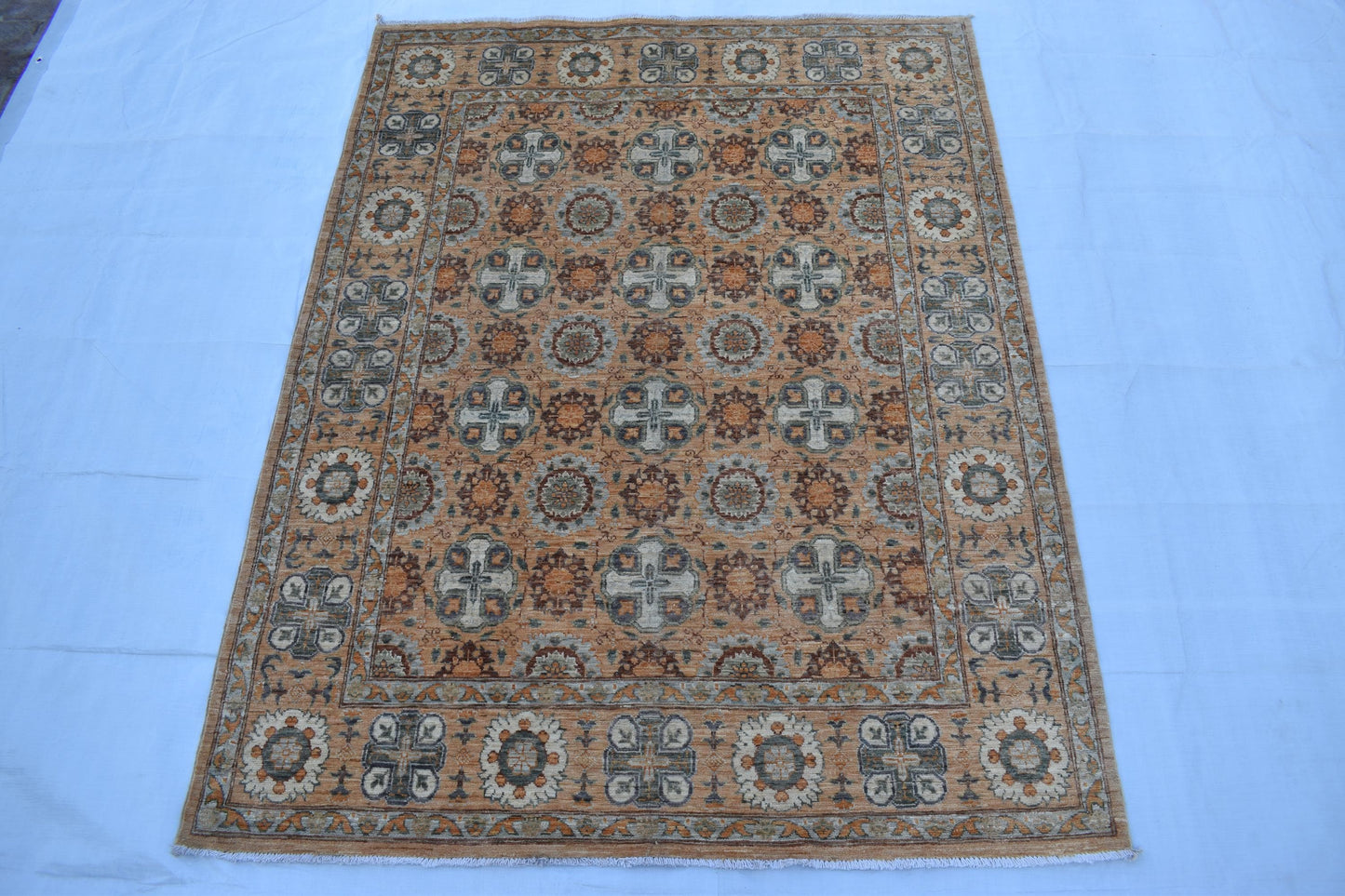 5x7 ZIGLER Rug, Top Quality Hand Woven Wool Afghan Rug, CHOBI Rug, Handmade Turkmen Rug, Modern Wool Rug, Living Room Rug