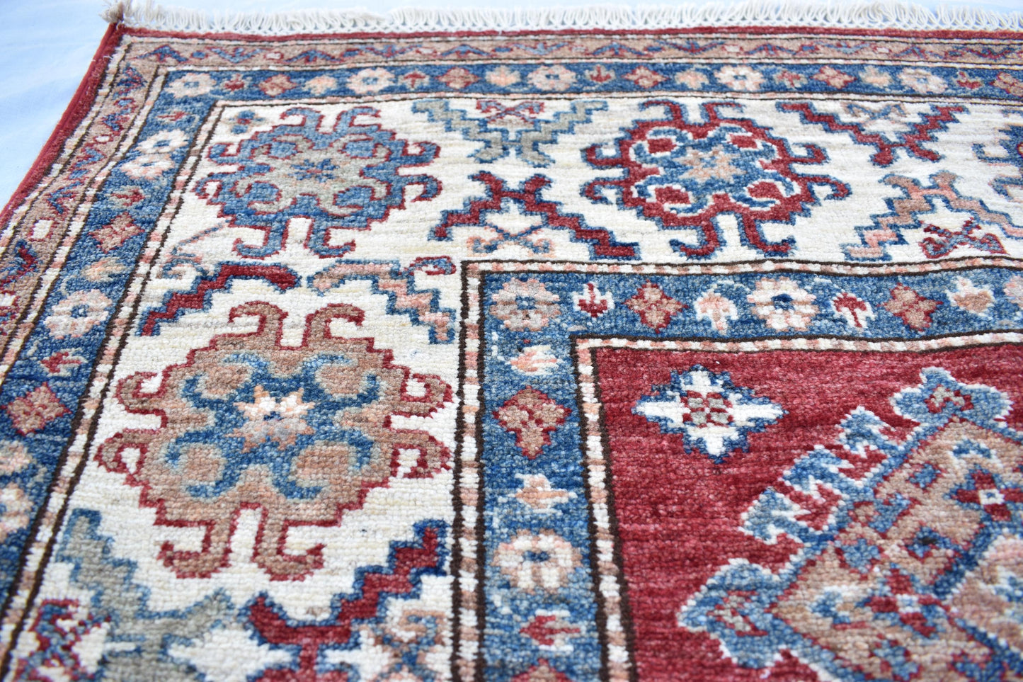 7x10 Red Kazak Oriental Rug, Hand Knotted Modern Area Rug, Handmade Soft Wool Rug, Décor Rug, Living Room Rug – Bedroom Rug