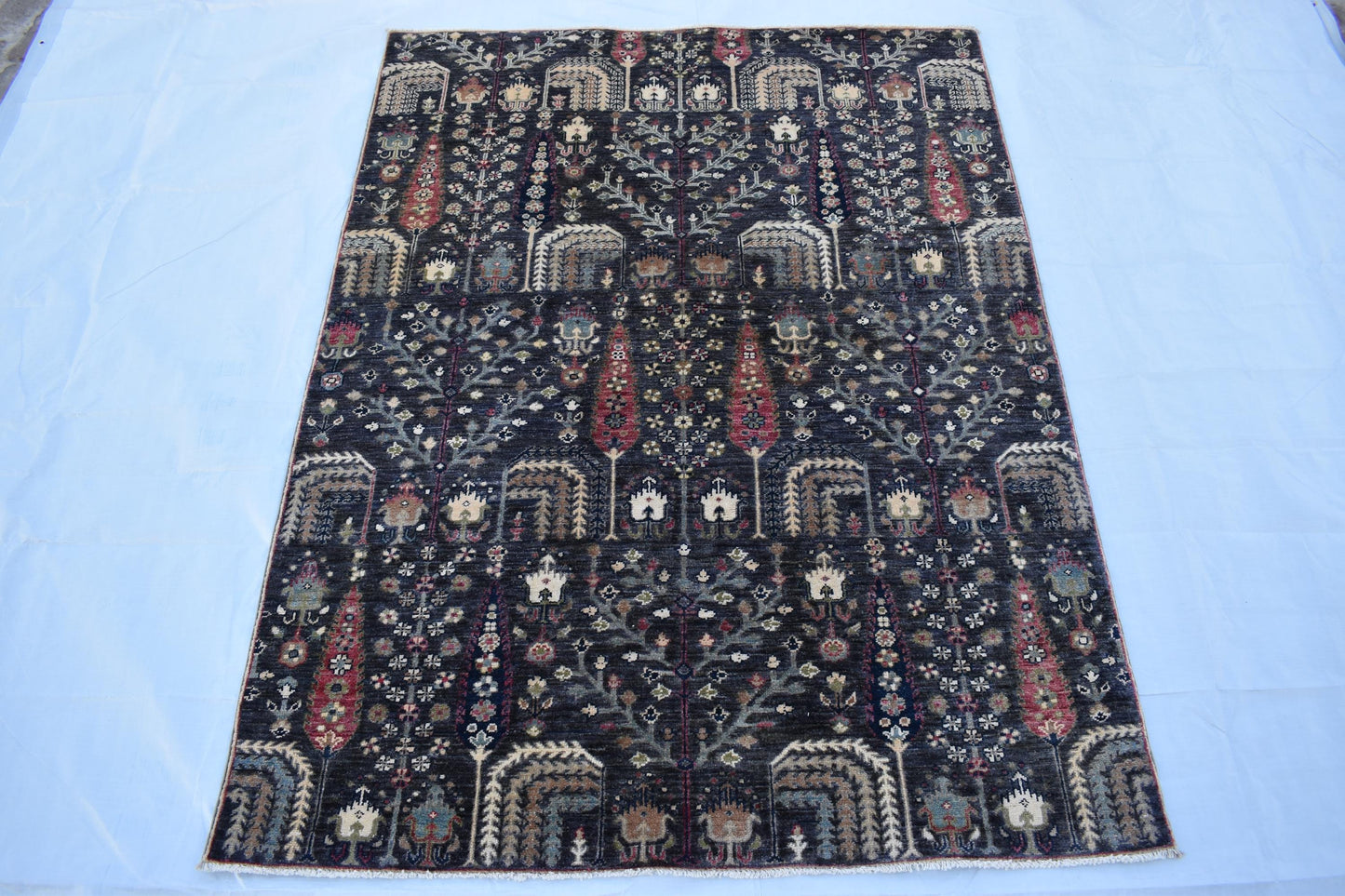 5x7 Unique Design Hand Knotted Wool Rug – Wool Rug – Handmade Soft wool Rug - Hand Knotted Modern Décor Rug - Living Room Rug – Bedroom Rug