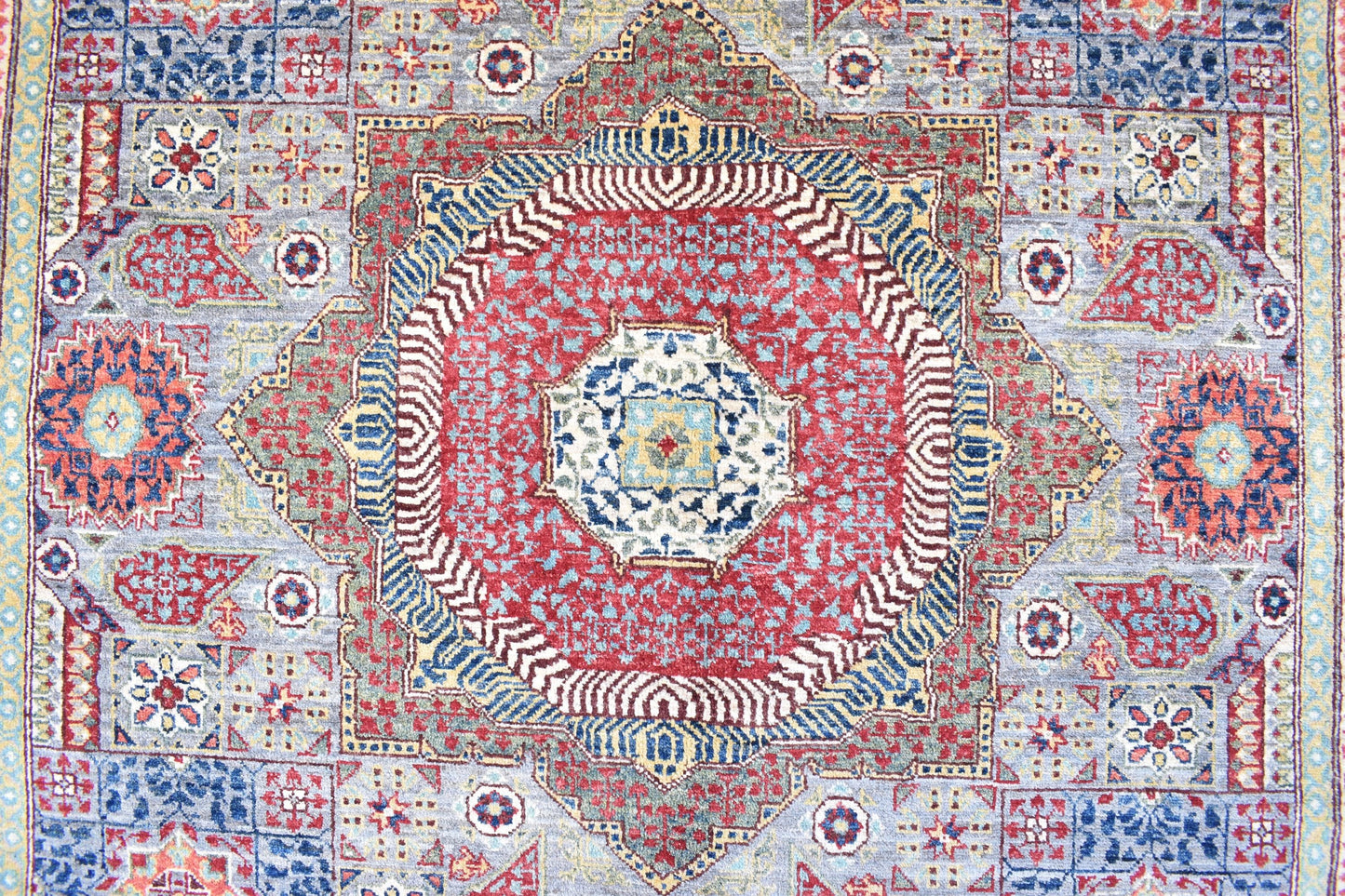 7x10 Mamluk Design Handmade Unique Wool Rug, Pure Wool Rug, Décor Rug, Soft Rug Best For Living Room, Dinning Room