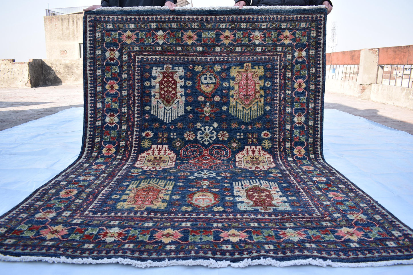 5x7 Top Quality Hand woven Rug, Turkmen Handmade Afghan Wool Rug, Dining Room Rug, Living Room Rug