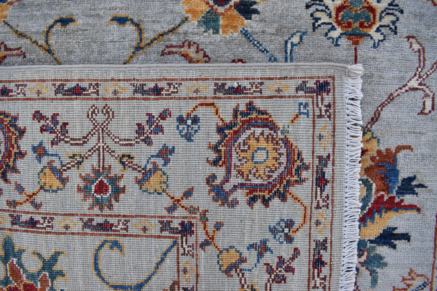 5x7 Gray Sultani Oriental Afghan Rug, Hand Knotted Modern Area Rug, Handmade Soft Wool Rug, Décor Rug, Living Room Rug – Bedroom Rug