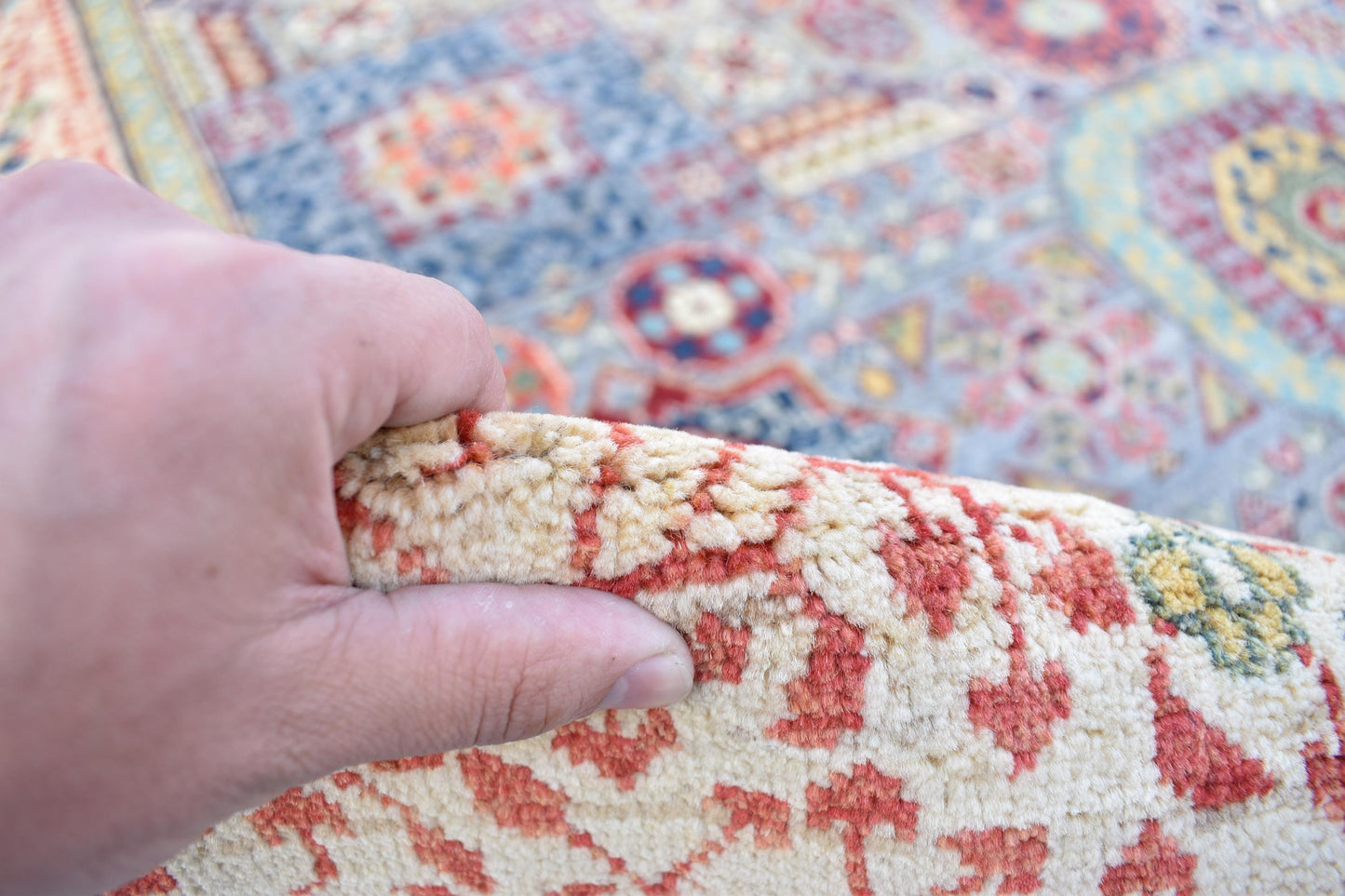 7x10 Mamluk Design Handmade Unique Wool Rug, Pure Wool Rug, Décor Rug, Soft Rug Best For Living Room, Dinning Room