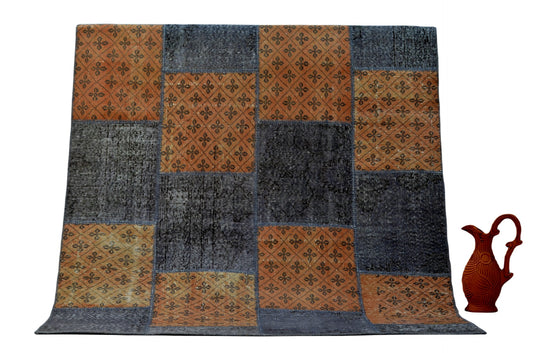 Authentic Turkish Patchwork Rug – Unique Handmade Design