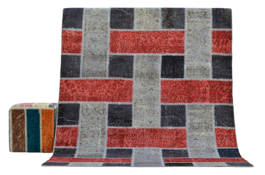 Handmade Patchwork Carpet – Colorful Turkish Heritage