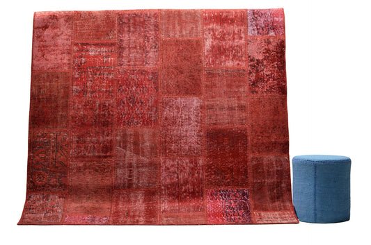 Authentic Handcrafted Turkish Patchwork Rug – Rustic Charm