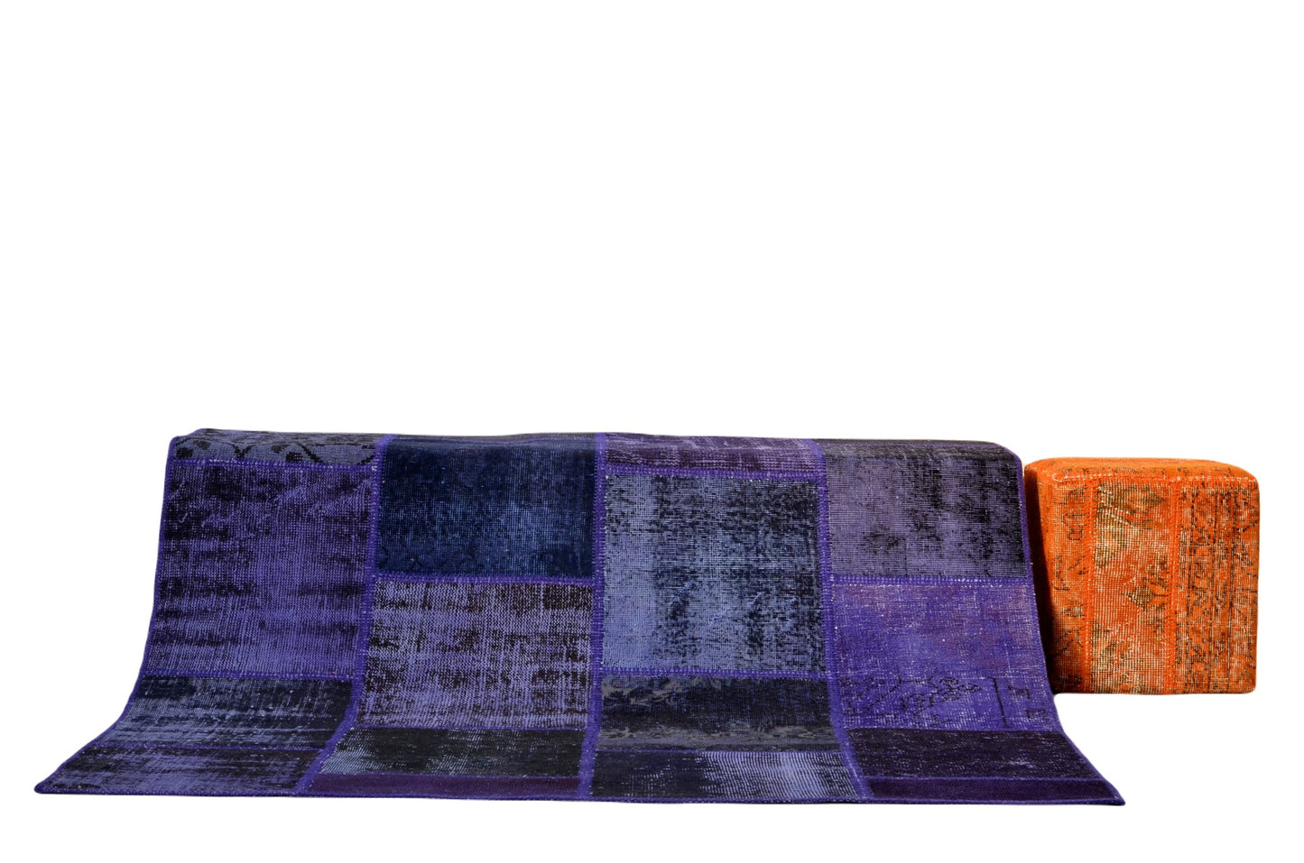 Unique Turkish Patchwork Rug – Handwoven Antique Charm