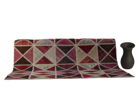 Handmade Patchwork Carpet – Vintage Turkish Rug