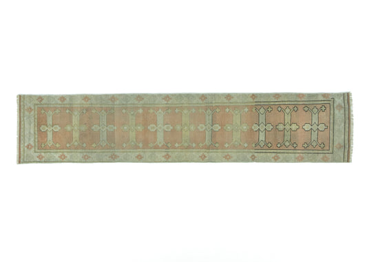 60x290 cm (2x9.5 ft) Anatolian Runner Rug – Handwoven Cinnamon Color Wool Carpet