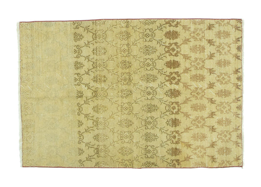 120x176 cm (3.9x5.8 ft) Anatolian Rug – Handwoven Fire Red, Yellow, Beige Wool Carpet