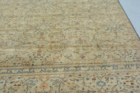 85x340 cm (2.8x11.2 ft) Anatolian Runner Rug – Handwoven Beige Wool Carpet