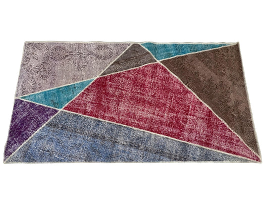 Vintage Handmade Patchwork Carpet – Turkish Kilim Heritage