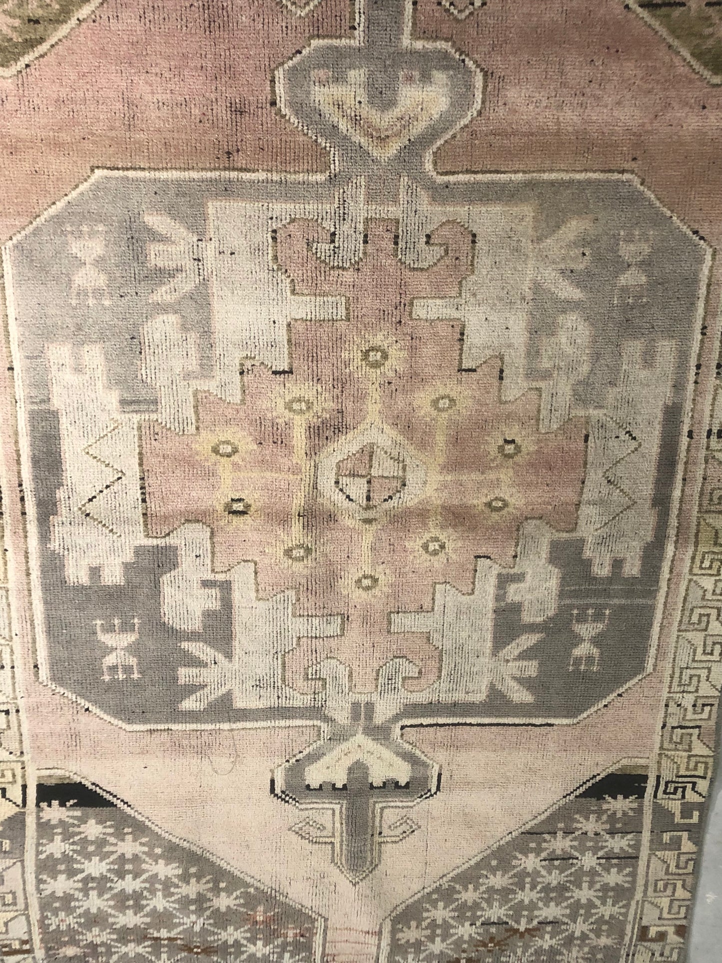 4x6.1 ft 🧵 Begh Pink Anatolian Rug | Handwoven Wool Carpet