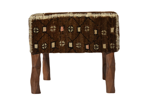 💫 Boho-Chic Pouf – Handcrafted &amp; Versatile 41x41 cm, Decorative Ottoman for Your Home