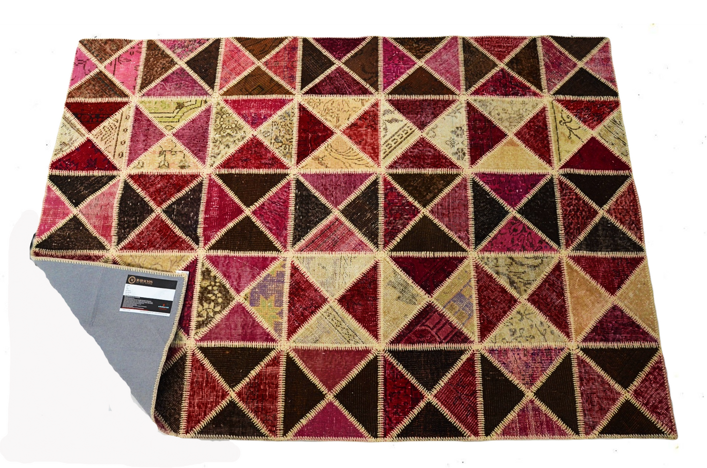 Handmade Patchwork Carpet – Vintage Turkish Rug