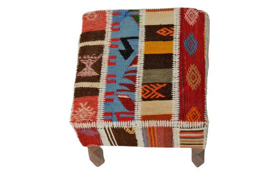 💫 Boho-Chic Pouf – Handcrafted &amp; Versatile 41x41 cm, Decorative Ottoman for Your Home