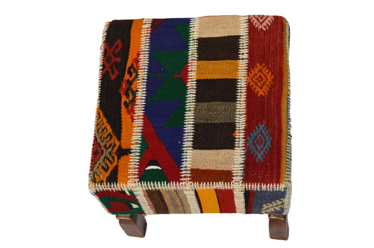 💫 Boho-Chic Pouf – Handcrafted &amp; Versatile 41x41 cm, Decorative Ottoman for Your Home