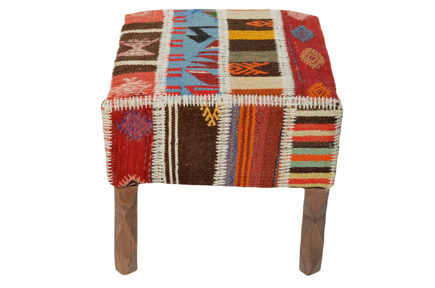 💫 Boho-Chic Pouf – Handcrafted &amp; Versatile 41x41 cm, Decorative Ottoman for Your Home