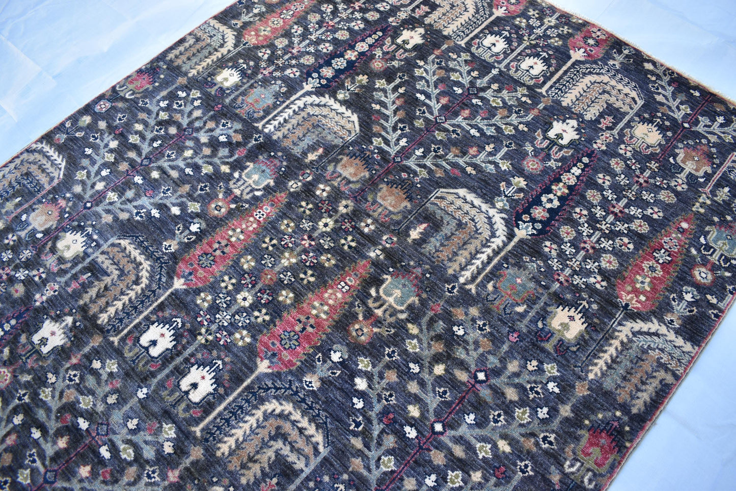 5x7 Unique Design Hand Knotted Wool Rug – Wool Rug – Handmade Soft wool Rug - Hand Knotted Modern Décor Rug - Living Room Rug – Bedroom Rug