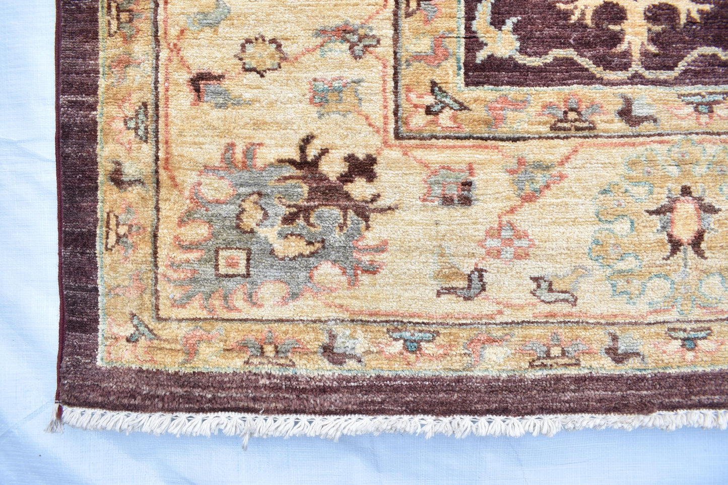 6x8 Brown Zigler Fine Piece, Hand Knotted Wool Rug, Soft Rug, Turkmen Trible Area Rug For Living Room, Dinning Room