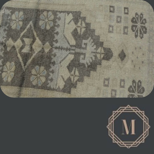 63x110 cm (2.1x3.6 ft) Anatolian Runner Rug – Handwoven Earth Tone Wool Carpet