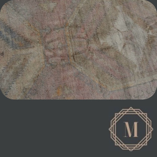 101x307 cm (3.3x10.1 ft) Anatolian Runner Rug – Handwoven Coffee & Navy Wool Carpet